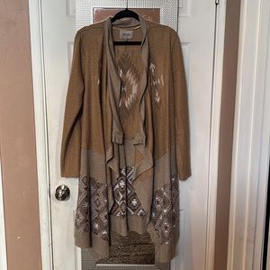 Women’s Miss Me duster/cardigan size Medium